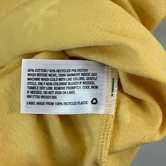 Cat & Jack Girls Yellow Floral Print Dress Size L 10/12 Cotton/Poly Blend - Picture 5 of 7